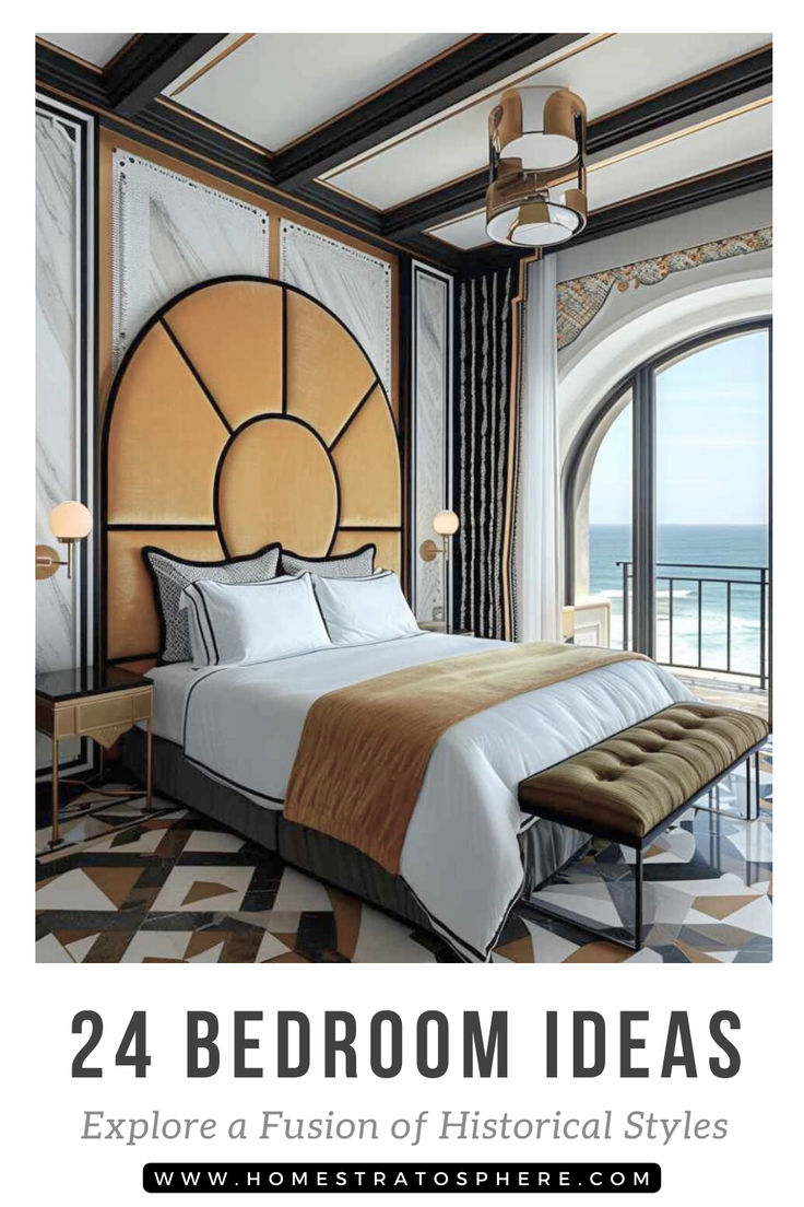 24 Bedroom Ideas Explore a Fusion of Historical Styles Curated Bedroom, Glam Bedroom Ideas, The Roaring 20s, Glamourous Bedroom, Art Deco Bedroom, Deco Bedroom, Art Deco Decor, Bedroom Bliss, Bedroom Wall Paint