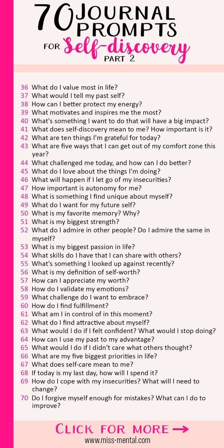 a pink poster with the words 7 journal tips for self - discovery