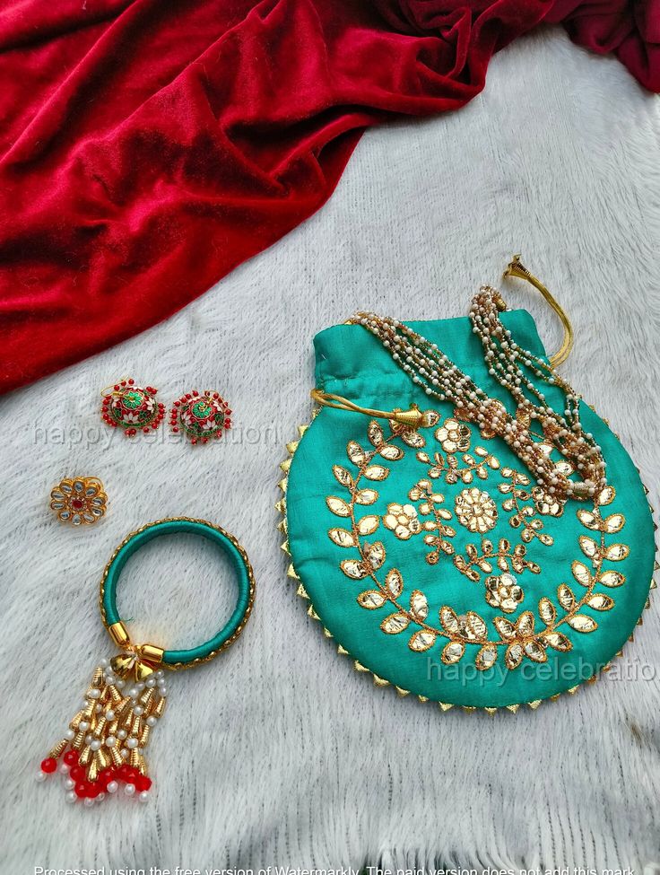 Welcome To My Shop Happy Happy Celebration  Combo Handbags for women Best for gifting, Sister Rakhi Festival Gift,Haldi,Mehndi,Sangeet Return Gift Free Shipping Set Includes- 1 Potli 1 Bangle 1 Flower Ring 1 Pair Metal Earring  If You Need Any Changes Please Drop Us Message   +91  9351162855 Uses,Wedding Favor Gift,Mehndi Favor Return Gift,Sangeet Favor Gift,Party Wear Jewelry,Women Jewelry,Baji Return Gift   Valentine Gift Etc  More Item Are Available  On My Shop Happy Celebration  Shop Link  https://happycelebrationart.etsy.com Bohemian Potli Bag For Celebration And Festivals, Bohemian Potli Bag For Festival Celebrations, Bohemian Potli Bag For Festivals And Celebrations, Bohemian Multicolor Potli Bag For Diwali, Bohemian Style Potli Bag For Diwali, Bollywood Style Handmade Potli Bag For Celebration, Handmade Potli Bag For Festivals And Celebrations, Bohemian Handwork Potli Bag For Celebration, Festive Handwork Potli Bag For Celebrations