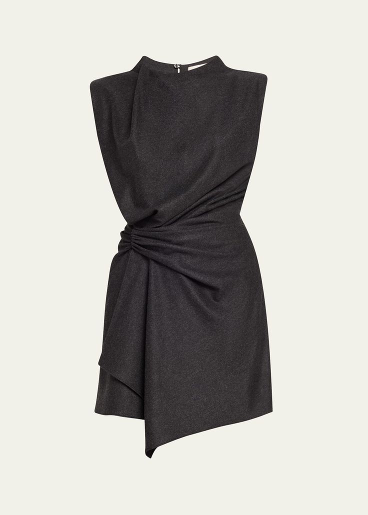 Get free shipping on A.L.C. Dion High-Neck Gathered Mini Dress at Bergdorf Goodman. Shop the latest luxury fashions from top designers. Elegant Sleeveless Winter Mini Dress, Chic Sleeveless Wool Dress, Sleeveless Wool Dresses For Work, Evening Sleeveless Mini Dress For Fall, Chic Wool Party Dress, Sleeveless Wool Dress For Fall, Sleeveless Mini Dress For Fall Cocktail, Sleeveless Cocktail Mini Dress For Fall, Sleeveless Fall Cocktail Mini Dress