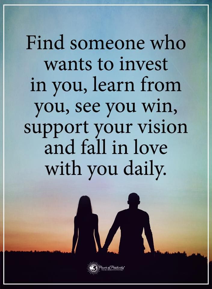 a couple holding hands with the words find someone who wants to invest in you, learn from