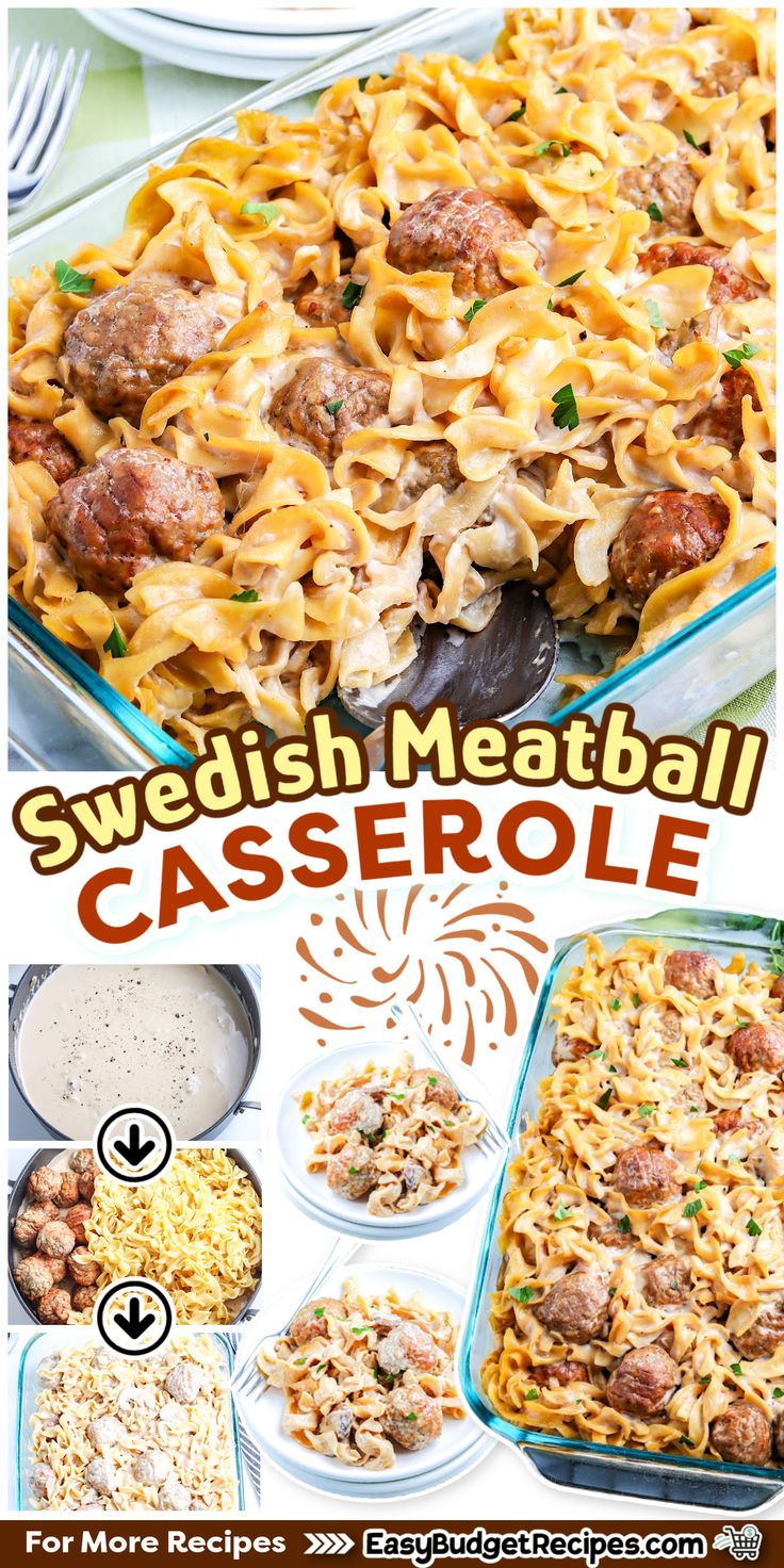 an image of swedish meatball casserole recipe