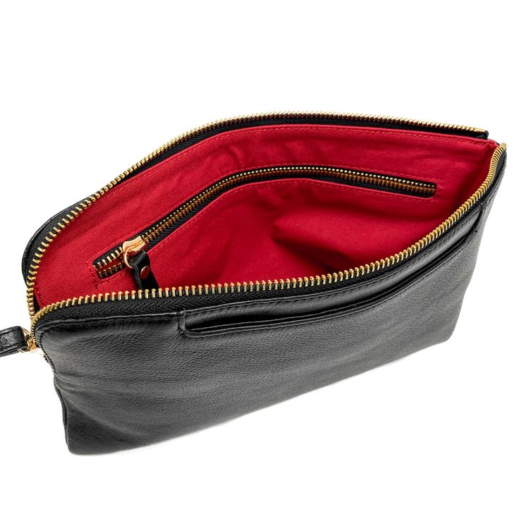 The Grab and Go Clutch is the perfect solution for an on-the-run, fast-paced lifestyle. With two outside pockets for your phone and keys, all you need is to toss in your essentials and you're ready for the busy day ahead!Handcrafted in full-grain leather and solid brass hardware with outside flat pockets, zipper closure, and inside zipper pocket with a built-in wallet.Ways To Wear Use it as a wallet or a clutch The perfect size for an iPad mini, cell phone, keys, and 6 credit cards. Details Zipp Everyday Phone Bag With Cell Phone Pocket, Modern Pouch With Cell Phone Pocket For On-the-go, Rectangular Everyday Zipper Phone Bag, Modern Pouch Phone Bag For Everyday Use, On-the-go Phone Bag With Interior Card Slots, Functional Phone Bag With Zipper Pocket For On-the-go, Modern Clutch With Cell Phone Pocket For Daily Use, Functional Pouch With Cell Phone Pocket For On-the-go, Modern Phone Bag For On-the-go