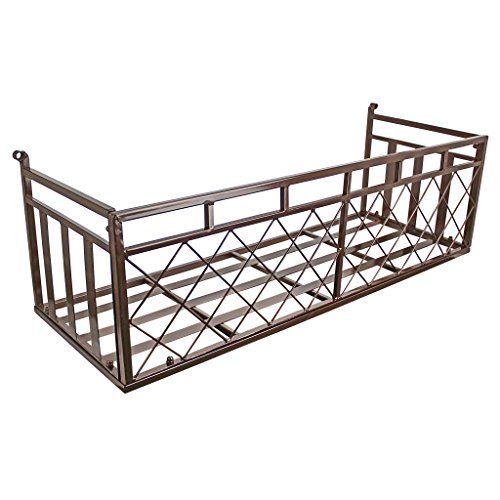 a metal bed frame with rails on the top and bottom, against a white background