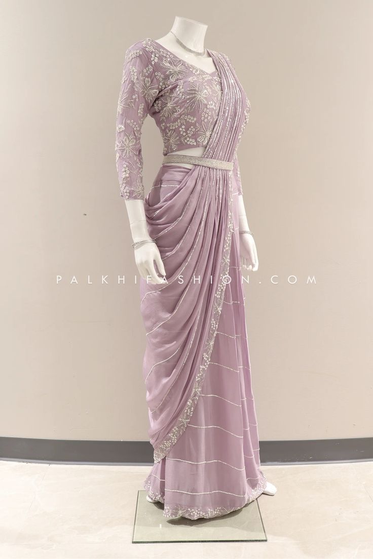 Exquisite Lilac Color Ready To Wear Indian Designer Ensemble – Palkhi Fashion Palkhi Fashion, Designer Outfit, Sequin Embroidery, Designer Outfits, Indian Designer Outfits, Lilac Color, Sequins Embroidery, Indian Designer, Indian Design