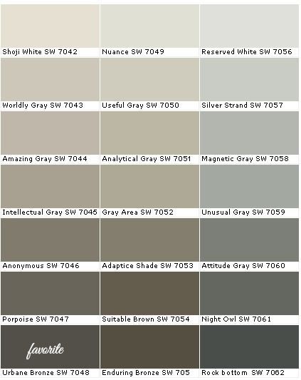 the different shades of gray and white are shown in this color chart, which is also available