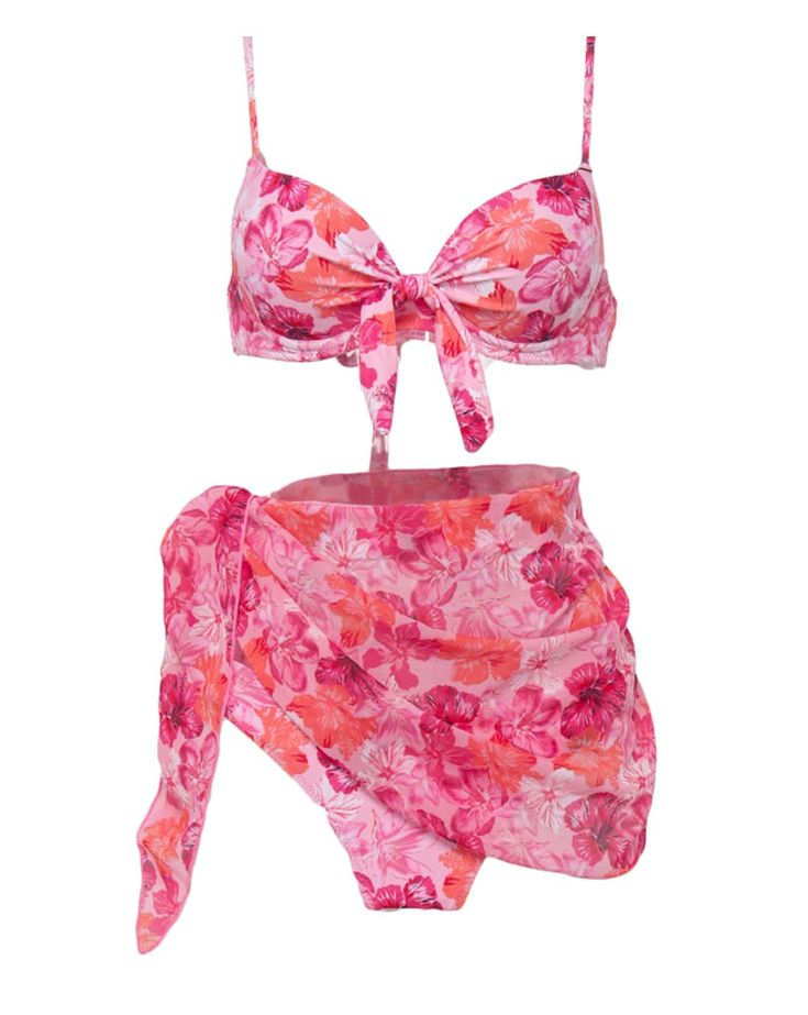 Get ready to hit the beach in style with our 3-pack floral print underwire bikini swimsuit set! This young and fresh bikini set features a micro triangle push-up design that flatters your curves and provides great support. The matching beach skirt cover-up adds an extra touch of elegance to your beach look, making it perfect for any vacation. The low waist design and underwire support provide a comfortable and secure fit, while the nylon and spandex material ensures quick drying and durability. Aesthetic Cover Up Beach, Skirt Coverup, Bachelorette Trip, Coverup Beach, Beach Skirt, Summer Bikinis, Swimsuit Set, Cute Bikinis, Outfit Aesthetic