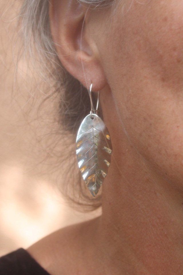 "Sterling Silver Original Leaf Design Dangle Earrings Original Design, Bold and Lightweight * Sterling Ear Wire Wearing leaf earrings make me feel like I am shouting out to the world, \"I believe in the magic of nature. I belong to this magical world!\" They just make me happy. Materials: Sterling Silver Length: approx. 1.75\" Width: approx. 0.75\"" Unique Nickel-free Leaf-shaped Earrings, Nickel-free Leaf-shaped Nature-inspired Earrings, Nature-inspired Leaf-shaped Earrings, Nature-inspired Leaf Earrings For Everyday, Hummingbird Ornament, Believe In The Magic, Santa Fe Nm, Magical World, Metal Clay