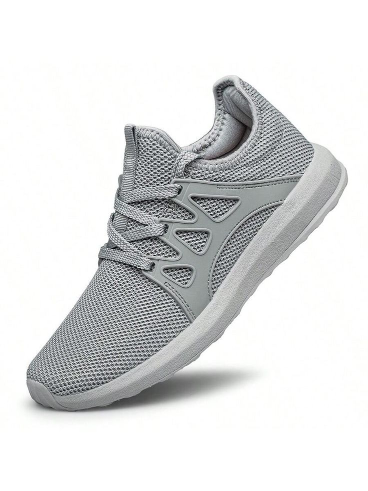 [Slip-resistant and wear-resistant:]The rubber sole of these running shoes for women is highly  abrasion-resistant, making them suitable for long-lasting use.          Additionally, the groove texture design on the sole enhances the anti-skid performance of the shoes, providing a safe and stable walking experience.
[mesh upper]The breathable mesh upper of these women's running shoes ensures that your feet stay cool and comfortable, making them ideal for all-day wear.          The knitted mesh fa Breathable Functional Slip-on Sneakers For Errands, Slip-resistant Gray Sneakers For Jogging, Slip-resistant Mesh Running Shoes For Gym, Comfortable Slip-resistant Running Shoes With Athletic Fit, Comfortable Synthetic Running Shoes With Shock Absorption, Comfortable Low-top Running Shoes With Shock Absorption, Slip-resistant Mesh Running Shoes, Sporty Gray Trail Running Shoes With Breathable Material, Comfortable Gray Running Shoes For Light Exercise