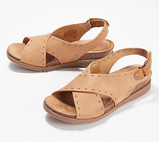 Are you ready for summer? Of course you are! These sweet sandals have a cork-like wedge heel that fits right in on the boardwalk. From Cobb Hill. Cross Strap Sandals, Cross Straps, Strap Sandals, Of Course, Wedge Heels, Cork, Leather Upper, Wedges, Sandals