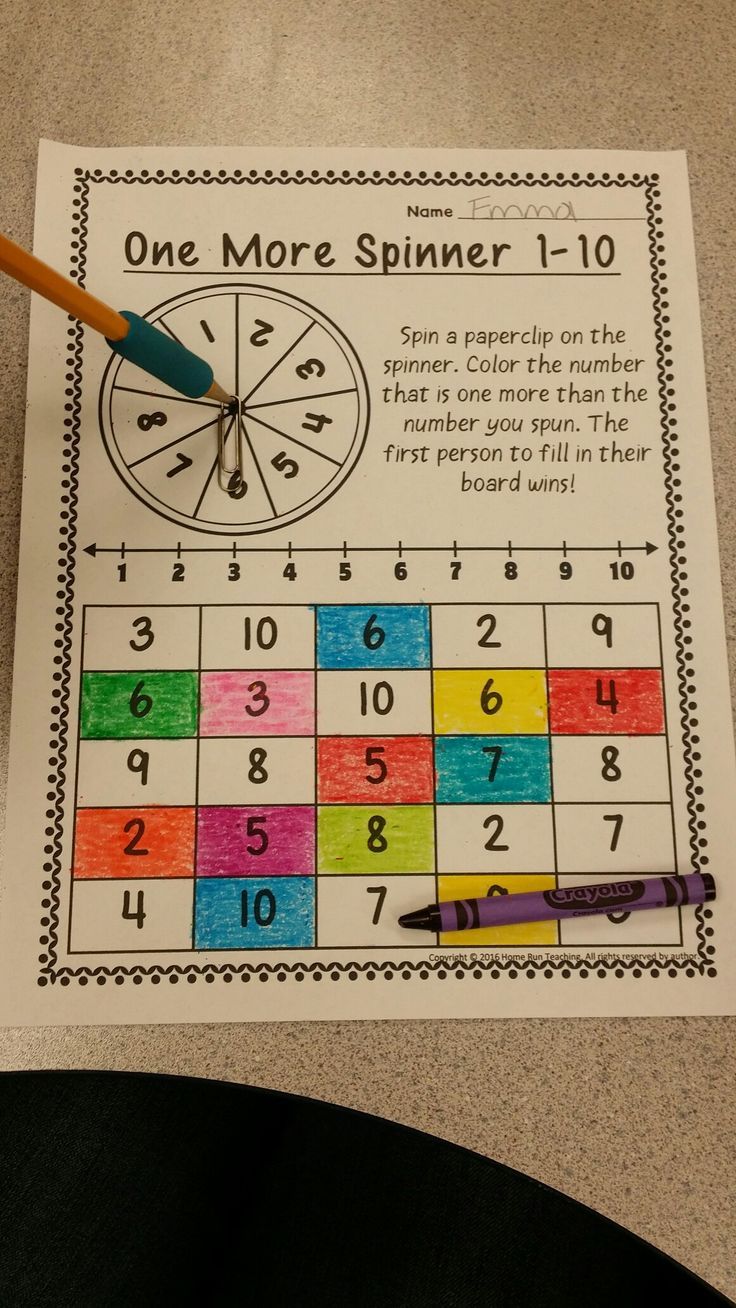 a one more spinner 1 - 10 activity for students to practice numbers and counting