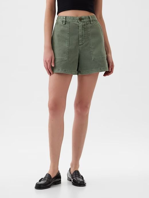 Mid Rise Carpenter Shorts | Gap Utility High-waisted Shorts With Patch Pockets, Utility High-waisted Cargo Shorts With Patch Pockets, High-waisted Utility Cargo Shorts With Patch Pockets, High-waisted Cargo Shorts With Patch Pockets, Cotton Utility Jean Shorts With Relaxed Fit, Gap Relaxed Fit Cotton Shorts, Gap Relaxed Cotton Shorts, Gap Cotton Cargo Style Bottoms, Utility Cotton Jean Shorts With Cargo Style