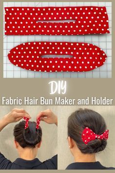 Diy Hair Bun Maker, Organization Packing, Diy Hair Bun, Fabric Art Diy, Diy Hair Scrunchies, Hair Bun Maker, Bun Maker, Free Sewing Patterns, Pola Gelang