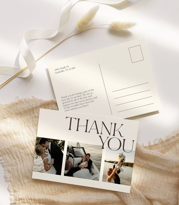 Thank You Postcard (including photo), Minimalist Wedding, Customizable Template, Editable Template, Printable Cards, Photography, C01 Cards Photography, Card Photography, Thank You Postcards, Wedding Thank You Cards, Minimalist Wedding, Wedding Thank You, Printable Cards, Editable Template, Letterpress