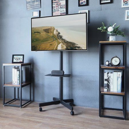 #tvstand #portabletvstand #movingtv #homeorganizer #collegedorm #collegeessential #apartmentessential #homefurniture #homeorganizer Tv On Wheels Tv Stands, Portable Tv Stand On Wheels, Rolling Tv Stand Ideas, Moving Tv Stand, Dorm Tv Stand, Diy Tv Mounting, Dorm Tv, Av Carts, Portable Tv Stand