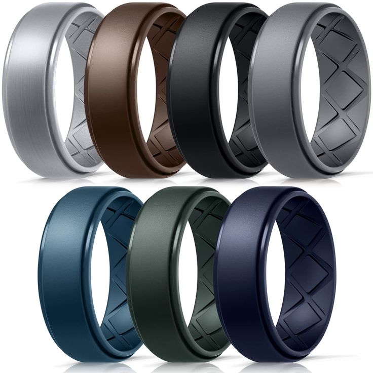 six different colors of wedding bands