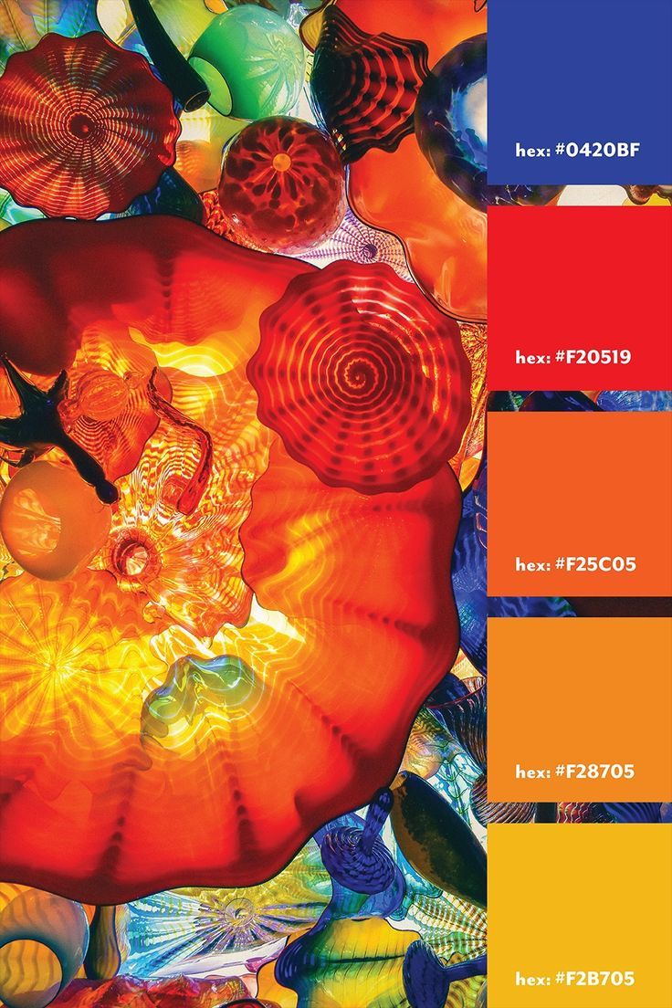 an image of colorful glass flowers in the middle of color swatches with text that reads, how fy2509 is here?