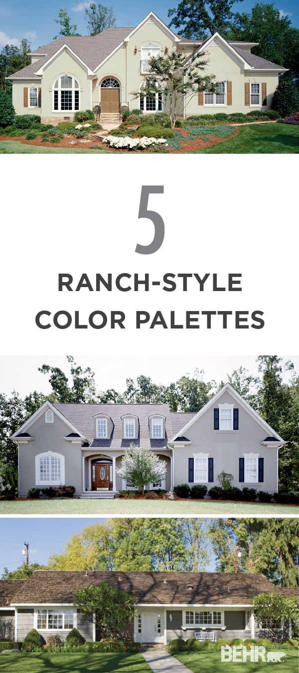 ranch style house plans with different colors and styles