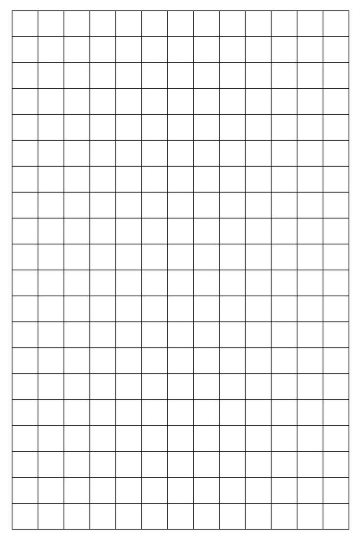 Free Printable 1 Inch Grid Paper PDF 1 Inch Grid Paper Printable, Free Grid Drawing Printables, Drawing On Square Paper, Square Grid Paper, Gift Box Template Free, Grid Paper Printable, Quilting Hacks, Drawing Grid, Pixel Grid