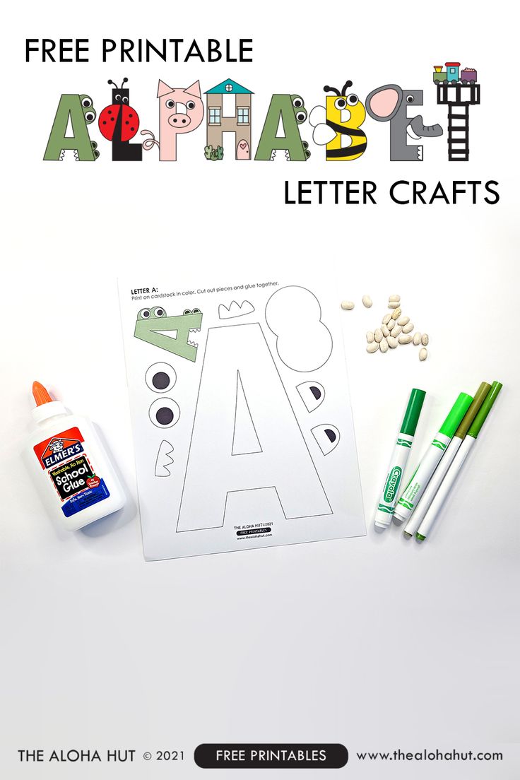 the free printable alphabet letter craft is on display