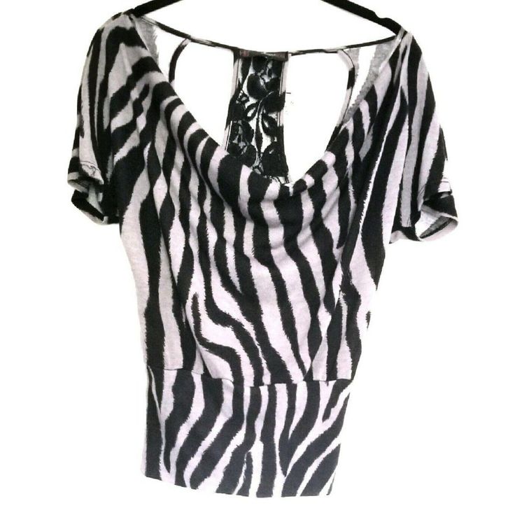 Heart Soul Women's Zebra Print Blouse Top - Size Xs Extra Small Gray Black Lace. Condition Is New With Tags. New With Tags. Beautiful Lace Detail In Back All Items Come From A Smoke Free Home I Accept Reasonable Offers & Ship Super Fast! Feel Free To Ask Me Any Questions <3 Trendy Black Zebra Print Tops, Chic Summer Tops With Zebra Print, Trendy Zebra Print Summer Top, Trendy Zebra Print Tops For Spring, Casual Zebra Print Tops For Spring, Fitted Black Zebra Print Top, Fitted Black Top With Zebra Print, Spring Zebra Print Tops, Casual Summer Blouse With Zebra Print