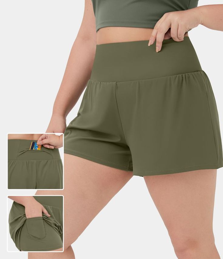 Gym Plus Size, Shorts Plus Size, Plus Size Workout, Running Yoga, Plus Size Activewear, Bleach Wash, Plus Size Leggings, Flare Leggings, Hidden Pocket