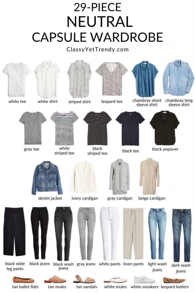 29-Piece-Neutral-Capsule-Wardrobe-clothes-tops-bottoms-layers-shoes- Flatlay Minimalist Moda, Neutral Capsule Wardrobe, Classy Yet Trendy, Capsule Wardrobe Outfits, Fashion Capsule Wardrobe, Capsule Outfits, Wardrobe Outfits, Fashion Capsule, Modieuze Outfits