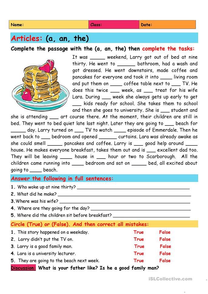 a worksheet with words and pictures on it