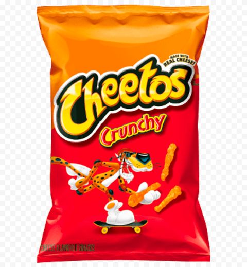 a bag of cheetos crunchy chips on a transparent background, hd png