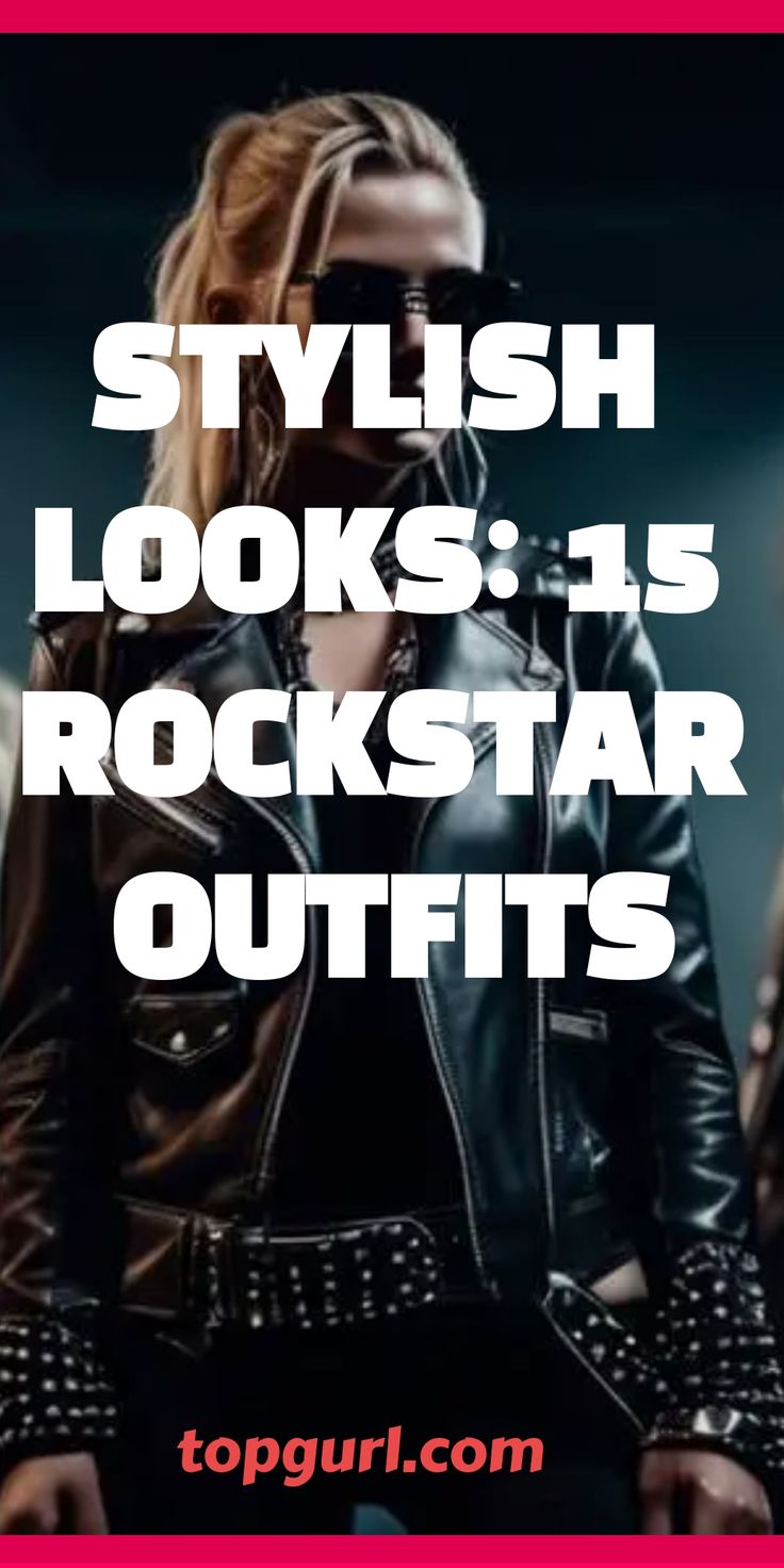 Rockstar Costume Women, Rockstar Outfit Ideas, Rock Star Outfit Women, Rock Band Outfits, Edgy Concert Outfit, Rockstar Aesthetic Outfits, Rock Chic Outfits, Rockstar Outfits, Rocker Chic Outfit