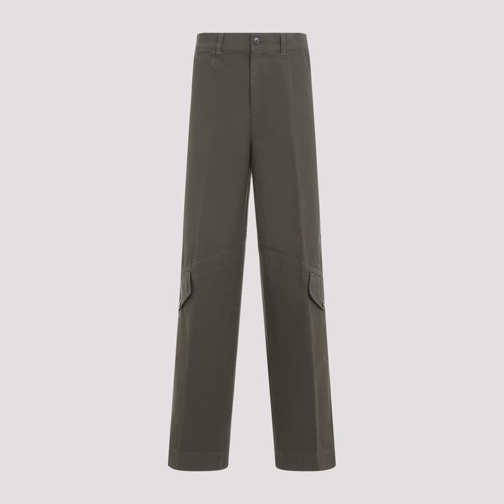 Dries Van Noten Paxford Grey Cotton Pants. Grey cotton, belt loops, front button and fly-zip closure, slant pockets, flap pockets with buttons, cargo pockets, straight leg. Mood Indigo, Celebrity Culture, Made In Romania, Burberry Hat, Dries Van Noten, Cotton Pants, Grey Cotton, Black Crop Tops, Mens Trousers