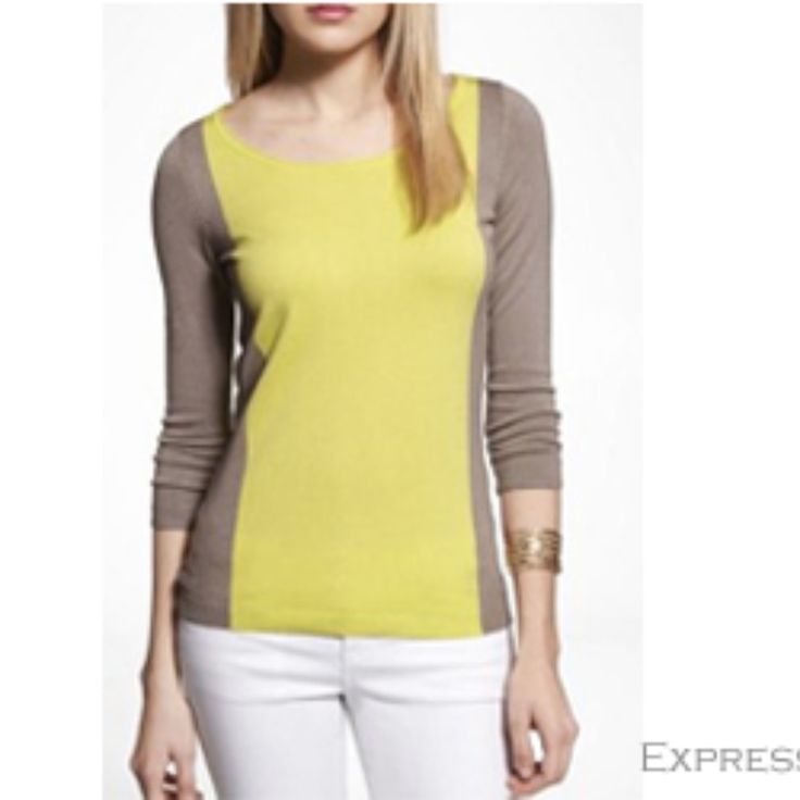 Nwot Condition! Express Lightweight Sweater With 3/4 Length Sleeves. Mustard Fitted Tops For Work, Fitted Mustard Top For Work, Fitted Color Block Tops For Fall, Yellow Tops For Workwear In Fall, Trendy Yellow Stretch Sweater, Yellow Tops For Fall Workwear, Yellow Stretch Crew Neck Sweater, Fitted Yellow Crew Neck Sweater, Mustard Long Sleeve Stretch Top