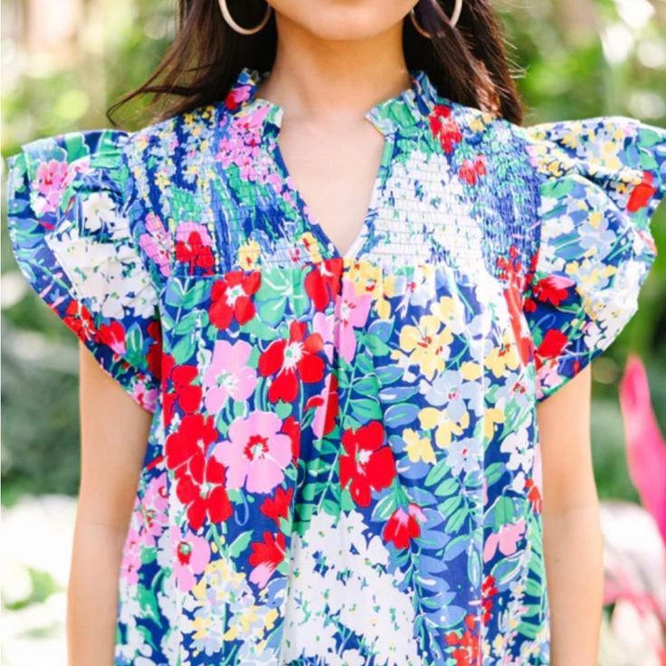 Nwt Entro | Colorful Boutique Boho Ruffle Sleeve Blouse Top, Small Questions? Leave A Comment Below! Multicolor Ruffled Tops For Day Out, Spring Ruffle Sleeve Tops For Garden Party, Ruffle Sleeve Tops For Spring Garden Party, Multicolor Ruffle Sleeve Tops For Vacation, Garden Party Tops With Flutter Sleeves And Floral Print, Multicolor Ruffle Sleeve Tops For Beach, Spring Multicolor Tops With Ruffle Sleeves, Multicolor Flutter Sleeve Tops For Beach, Multicolor Flutter Sleeve Tops For The Beach