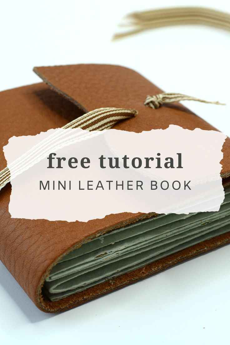 a brown leather book with the title free printable mini leather book written on it