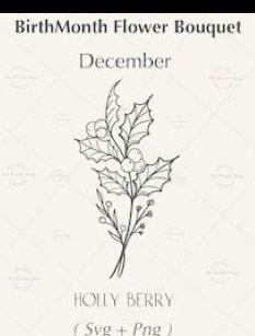 the birth flower bouquet for december