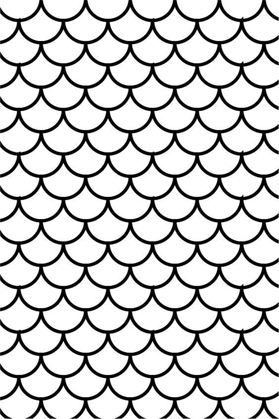 a black and white image of a fish scale pattern with circles on it's sides