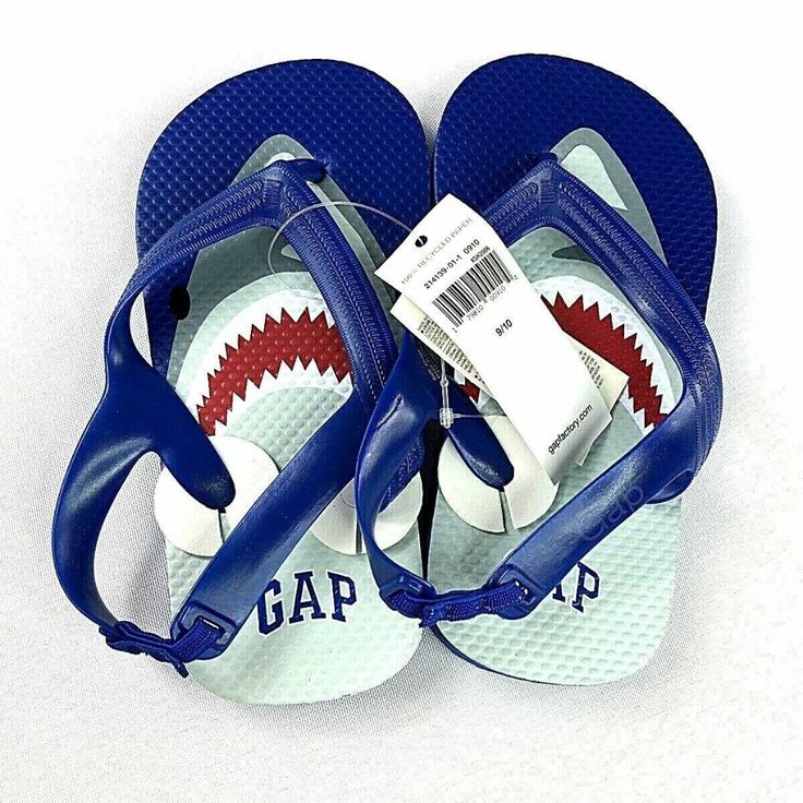 Brand New With Tags Attached Baby Gap Shark Sandals Boy's Size 9-10 Elastic On Ankle Strap Blue Synthetic Slippers For Swimming, Blue Flip Flops For Beach Season, Non-slip Blue Flip Flops For Swimming, Blue Flip Flops For Swimming And Beach Season, Blue Flip Flops For Swimming During Beach Season, Blue Flip Flops For Spring Swimming, Blue Flip Flops For Swimming In Spring, Blue Flip Flops For Spring, Blue Closed Toe Slippers For Summer