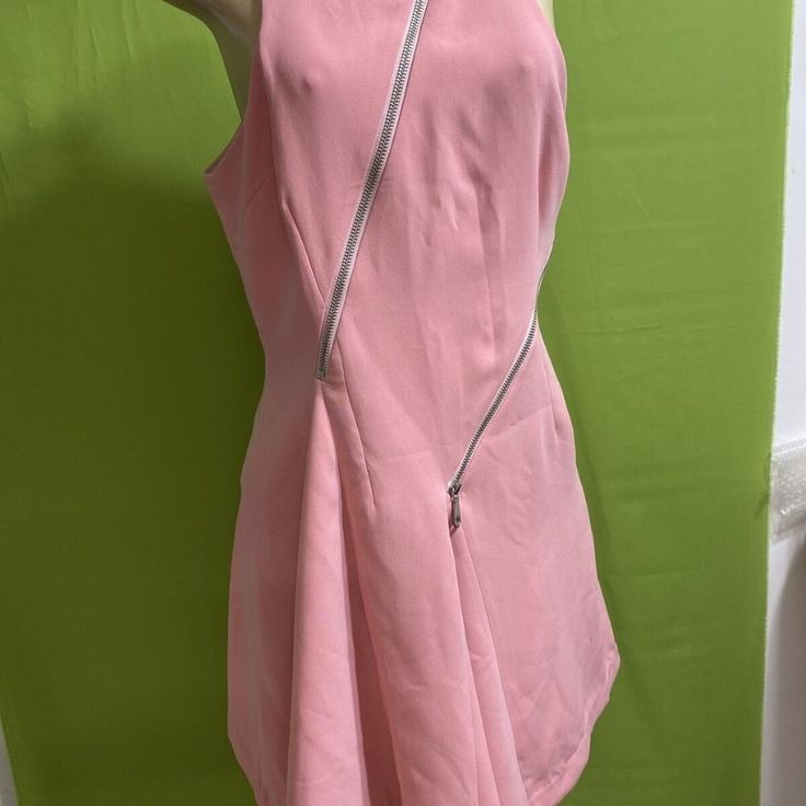 Rebecca Minkoff Women's Pink Sleeveless Multi Zip Sleeve A-Line Dress Sz 6 $368. Condition Is "New With Tag's" Will Ship Usps First Class Length 36” Armpit To Armpit 17” Waist 16” Kindly Review Measurements For Proper Fit. Measurements Are Taken With Garments Laid Flat And Are Approximate. Please Make Sure That These Are The Measurements That Work For You. If You Would Like Additional Photos Or Measurements, We Will Gladly Supply Them. Colors May Differ Slightly From Photos Based On The Device U Chic A-line Sleeveless Dress For Spring, Spring A-line Midi Dress With Back Zipper, Fitted Spring Midi Dress With Side Zipper, Fitted Midi Dress With Side Zipper For Spring, Spring Sundress With Back Zipper, Summer A-line Midi Dress With Back Zipper, Elegant Sleeveless Midi Dress With Side Zipper, Fit And Flare Sleeveless Evening Dress For Spring, Spring Pink Mini Dress With Back Zipper