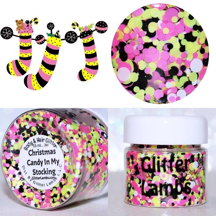 Glitter Lambs "Christmas Candy In My Stocking" Body Glitter by GlitterLambs.com #glitter #christmas #christmasglitter #glitterlambs Glitter Stockings, Resin Hair Clips, Snow Globe Tumbler, Christmas Glitter, Christmas Jars, Link Click, Body Glitter, Glitter Christmas, Snow Globe