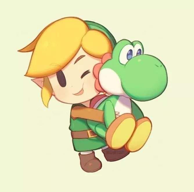 the legend of zelda hugging an animal