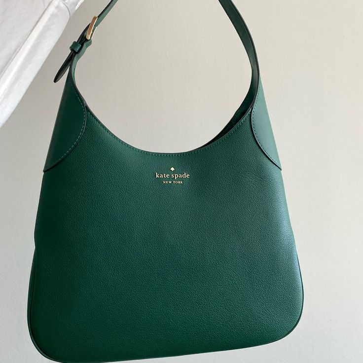 Work Twice Kate Spade Leather Shoulder Bag. Currently Sold Out. Color- Deep Jade (Green) Original Price $399 Elegant Green Satchel Hobo Bag, Elegant Green Top Handle Hobo Bag, Elegant Green Hobo Bag With Double Handle, Elegant Green Hobo Shoulder Bag, Formal Green Hobo Bag, Classic Kate Spade Green Shoulder Bag, Classic Green Kate Spade Shoulder Bag, Everyday Green Hobo Bag With Gold-tone Hardware, Green Hobo Bag With Gold-tone Hardware For Everyday