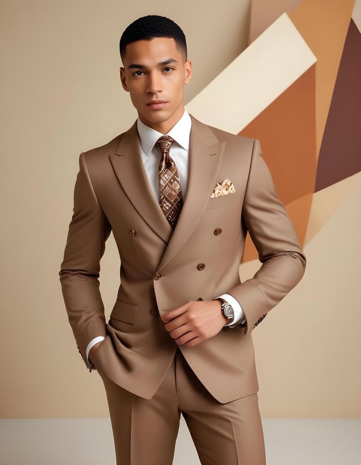 DOUBLE BREASTED SUIT, Brown 2 Piece Suit, Wedding Suit, Groom Suit, Men 2 Piece Suit This is new modern Slim fit 3D Cut style which give you look slimmer and smarter. Color - Brown Jacket and vest are lined with 100% Satin Notch Lapel, Two Pockets at bottom of jacket and one inside. Free Express Shipping all over the world. Dark Tan Suit Wedding, Fitted Double-breasted Tuxedo For Wedding, Double-breasted Tuxedo Style Blazer For Wedding, Fitted Double-breasted Suit For Groom, Double-breasted Tailored Wedding Tuxedo, Tailored Double-breasted Wedding Tuxedo, Double-breasted Wedding Suit In Suiting Fabric, Wedding Double-breasted Tailored Tuxedo, Double-breasted Tuxedo Three-piece Suit For Wedding