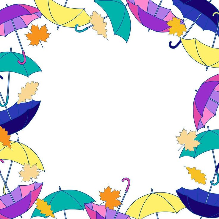 colorful umbrellas are arranged in a circle on a white background