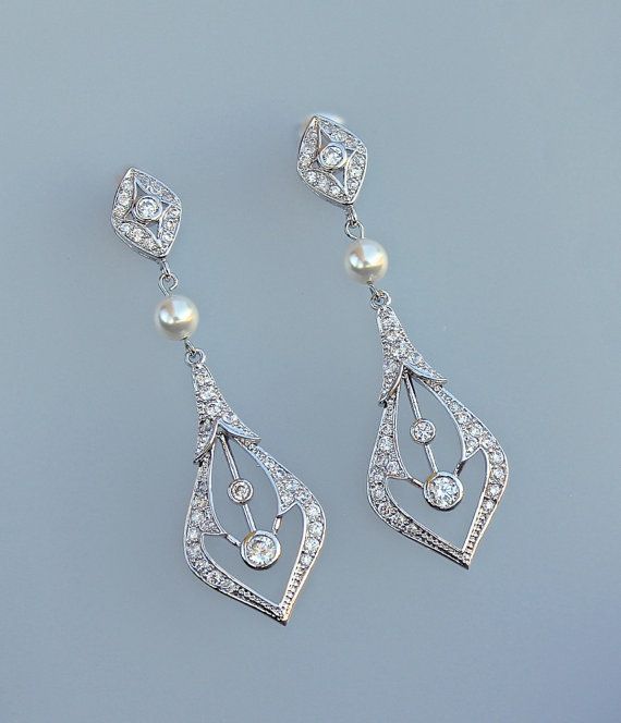 ON SALE Crystal Chandelier Earrings, Crystal Bridal Earrings, Long Crystal Earrings, Bridal Jewelry, Silver Art Deco Dangle Bridal Earrings, Art Deco Silver Dangle Bridal Earrings, Silver Art Deco Bridal Earrings With Dangle Shape, Art Deco Dangle Bridal Earrings For Anniversary, Art Deco Bridal Dangle Earrings For Anniversary, Classic Drop Chandelier Earrings For Wedding, Pierced Drop Bridal Earrings For Wedding, Classic Chandelier Dangle Earrings For Wedding, Vintage Chandelier Earrings For Wedding