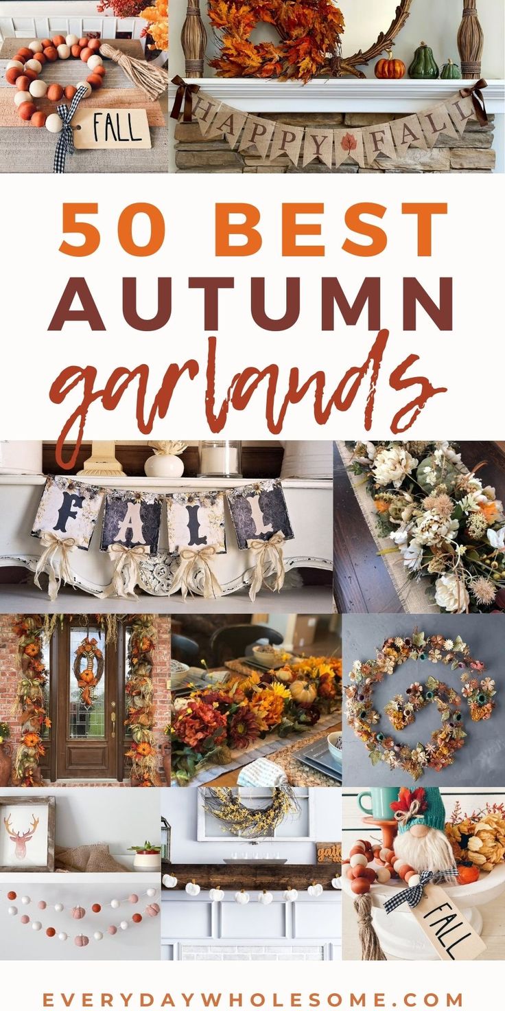 the top 50 best autumn garlands and wreaths to decorate for your front door