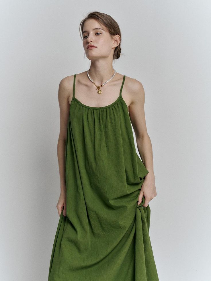 Composition : COTTON 100%Color : GREENCountry of Origin : Republic of Korea Green A-line Midi Dress For Vacation, Chic Green A-line Maxi Dress, Spring Green A-line Midi Dress, Green A-line Midi Dress For Spring, Casual Green A-line Midi Dress, Spring Dark Green Midi Dress, Green A-line Mini Dress For Spring, Green Mini Dress For Summer Garden Party, Dark Green Sleeveless Dress For Spring