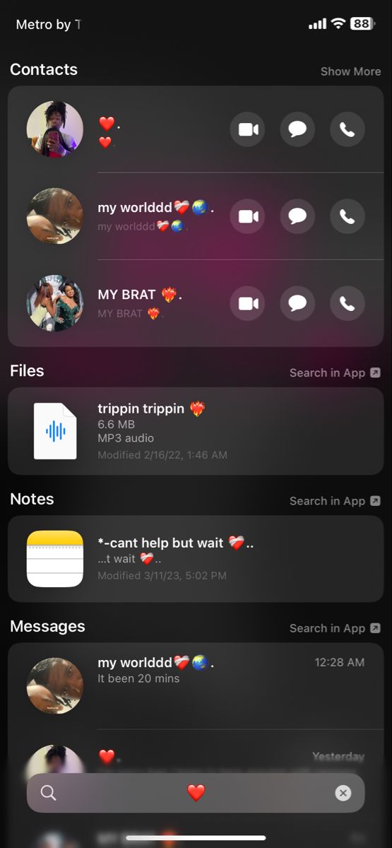 an iphone screen with different messages and icons on the phone's screenshots