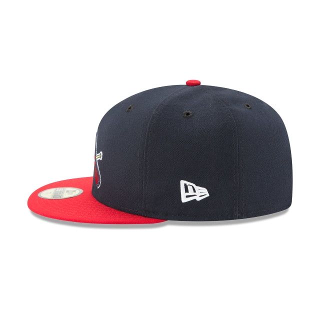 Wear what the players wear! The St. Louis Cardinals Authentic Collection 59FIFTY Fitted cap features a team color fabrication with a white embroidered Cardinals logo at the front panels and an embroidered MLB Batterman at the rear. Contrasting the cap is a red visor. Navy Flat Bill Hat For Sports Events, Navy Fitted Hat For Sports Events, Navy Fitted Hat With Flat Bill For Sports Events, Navy Flat Bill Fitted Hat For Sports Events, Fitted Hat With Team Logo For Sports Events, Throwback Snapback Fitted Hat For Baseball Season, Snapback Fitted Hat With Team Logo, Sports Fan Flat Brim Fitted Baseball Hat, Sports Fan Flat Brim Fitted Hat For Baseball Season