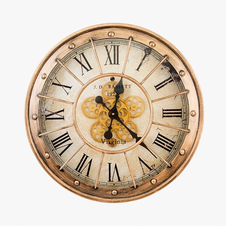 an old clock with roman numerals on the face is shown against a white background