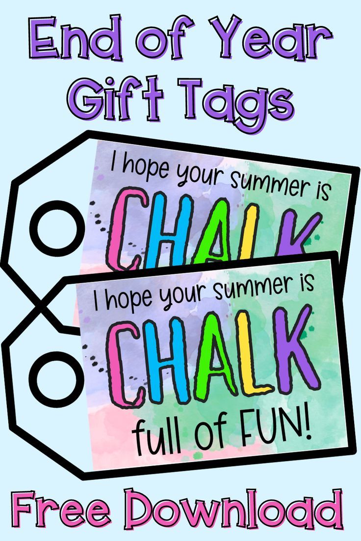 the end of year gift tags for kids to use in their summer crafts and activities